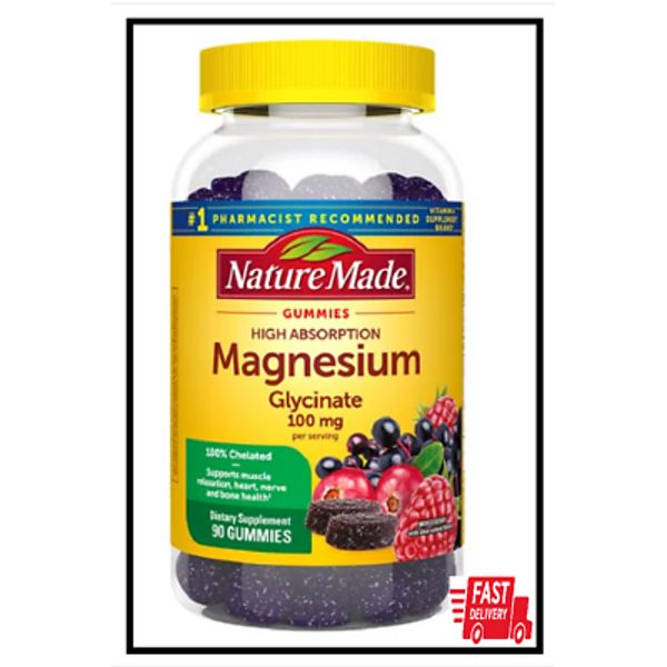 Nature Made Magnesium Glycinate 100 mg Gummies, 90 Count