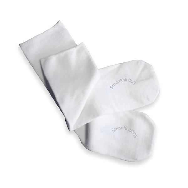 SmartKnitKIDS Seamless Sensitivity Socks for Sensory Issues - Made in USA (White, Large)
