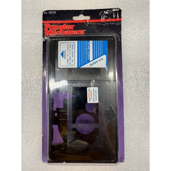 Vintage VHS-C Cassette Adapter Popular Mechanics EL-303 Video VHS Tape Sealed