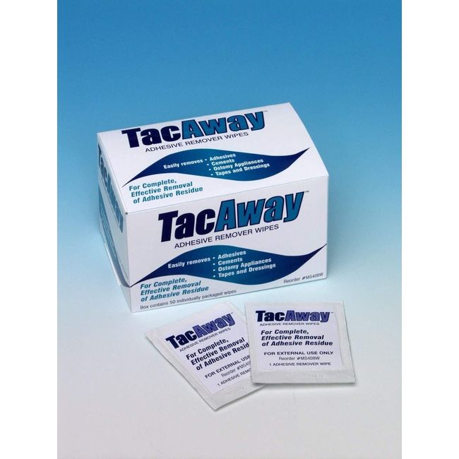 Torbot MS408W TacAway Adhesive Remover Wipes (2 Boxes of 50)