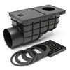 Grille for Rain Pipe Drain – Black (Model 325 A, B, C, D, E, G)