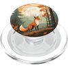 Retro Fox in an Autumn Forest PopSockets MagSafe PopGrip for iPhone