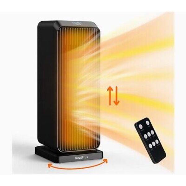 RealPlus Electric Space Heater w/ Thermostat for Indoor Use (AR-H08)