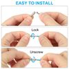 PATIKIL 3.9/5.9/7.9 Inch Length Wire Keychain Cable, 30 Pack Stainless Steel Key Ring Loop, Multicolor