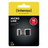 Intenso 3500470 16GB Micro Line USB 2.0 Flash Drive - Black
