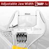 Sharp-tec 5 inch Adjustable Spanner, 30mm Wide Jaw Opening Adjustable Wrench, 125mm Plumbing Tools Set for Plumbers