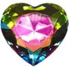 SM VIP Black Heart Plug Rainbow M (087M)