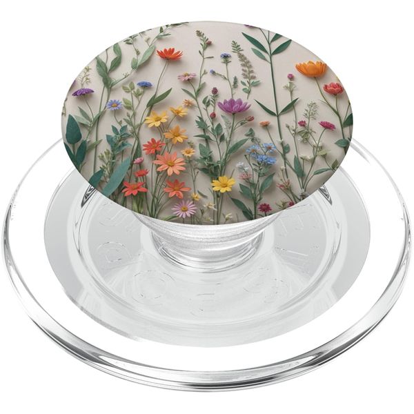 Cute Boho Mixed Flower Bouquet Floral Pattern PopSockets PopGrip for MagSafe