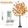 4FT 60LED Lighted Maple Tree - Fall Thanksgiving Decor Artificial Tree with 6...