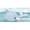 AddCore Colour Changing Narwhal Mood Night Light + 15 Minute Timer