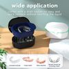 Denture Bath Box and Denture Brush Denture&Retainer Set, Denture Case with Mirror (Black)