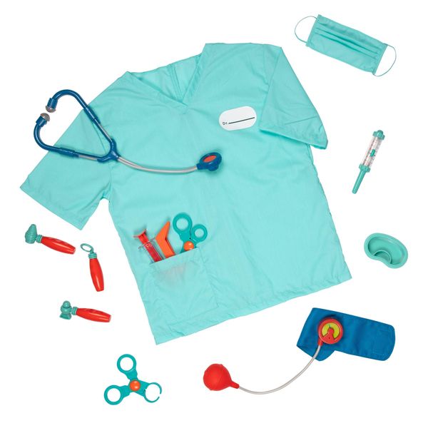 Battat – Doctor Kit For Kids – Kids Doctor Playset With Costume – 11 Medical Tools With Mask & Scrub Top – Toy Set For Pretend Play – 3 Years + – Little Doctor’s Kit