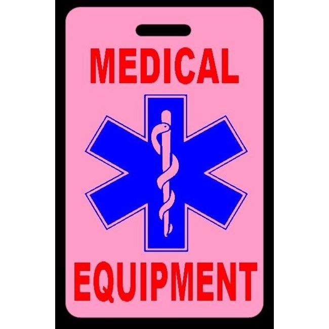 Pink Medical Equipment Bag Tag