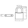 Henry Squire Lion Premium Solid Brass 5 pin Long Shackle Double Locking Padlock, 39.5 mm (Length)
