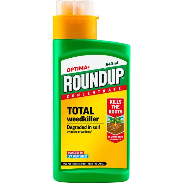 Roundup Optima+ Total Weedkiller, Concentrate, 540 ml