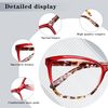 Dolarosey Blue Light Blocking Reading Glasses 3 Pack Women Large Frame Computer Reader (3.5)