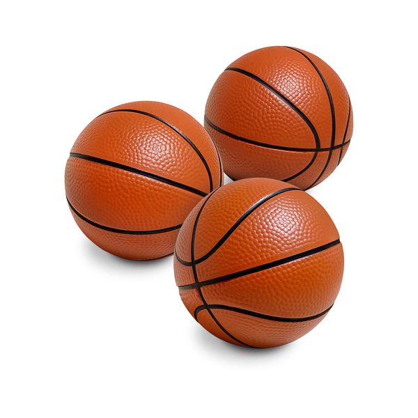 Soft Foam Mini Basketball - 3" Ball for Nerf Hoops & Indoor Play - Durable & Lightweight, Textured Surface, Compatible with Nerf Hoop - Set of Multi-Pack Balls for Swishing & Practicing Basketballs