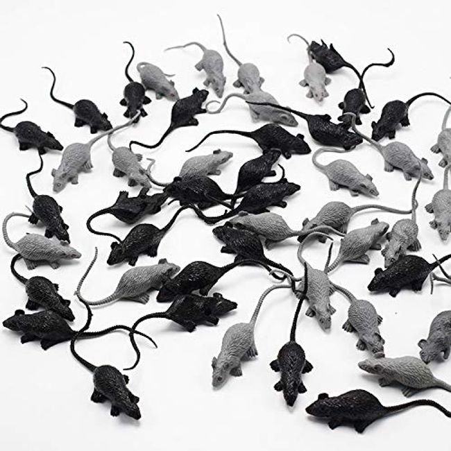 Easy 99 20 Pcs Mini Simulated Mouse Model Realistic Terror Plastic Mouse Figurines Small Fake Mouse for Novelty Toy Halloween Toy Joke Prank