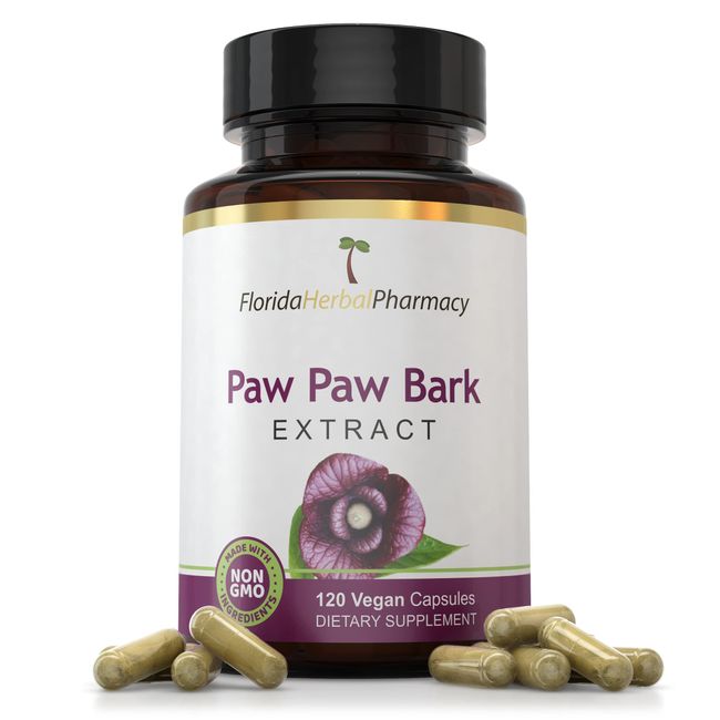 Florida Herbal Pharmacy, Paw Paw Bark Extract Capsules 10:1 (120 Capsules)