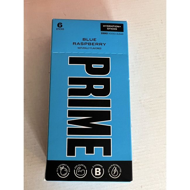 Prime Hydration Sticks 6 Drinks Per Pack - Blue Raspberry - KSI & Logan  Paul