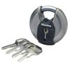 Master Lock Excell Discus Padlock 10 mm Octagonal Shackle 4-Pin Cylinder - 70 mm