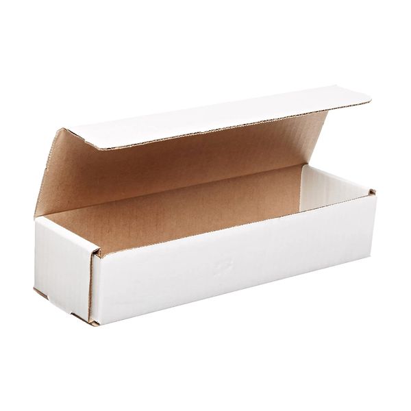 AVIDITI Small Shipping Boxes 10"L x 3"W x 2"H, 50-Pack | Cardboard Box Crush-Proof Carton for Mailing, Storing, Package, Gifts, Crafts, Business or Home, White 10x3x2 1032