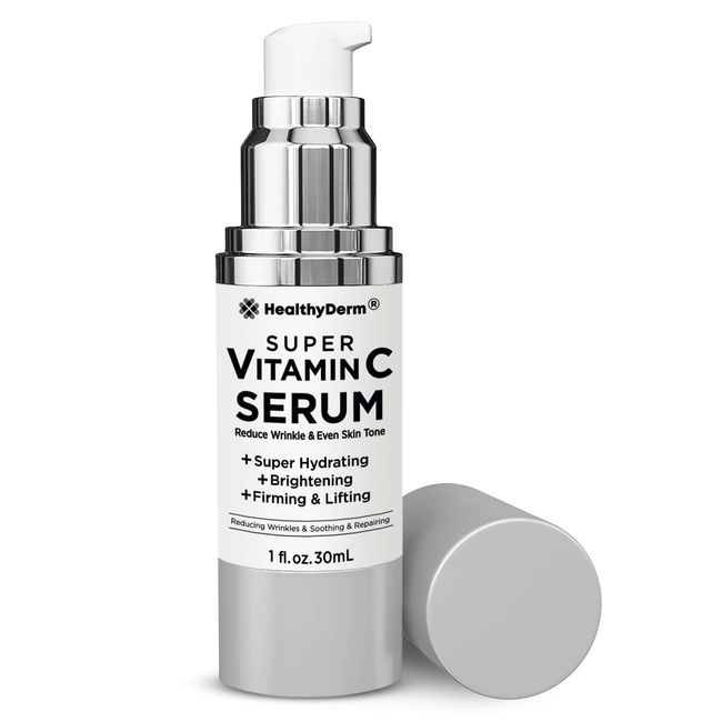 Age-Defying Super C Serum for Women Over 50: Niacinamide, Vitamin C, Hyaluronic Acid, Peptides, Vitamin E, Caffeine, Bakuchiol, Brightening, Hydrating, Lifting, Wrinkle & Age Spots Reduction