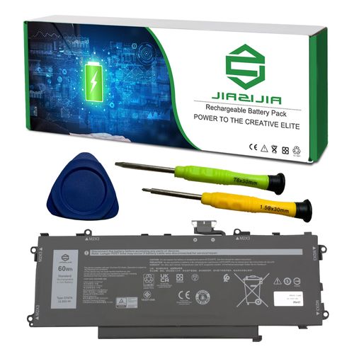 JIAZIJIA GT6TK Laptop Battery Replacement for Dell Latitude 9440 9450 2-in-1 Series Notebook 0MWK05 MWK05 0K2CPY K2CPY Black 11.55V 60Wh 5065mAh