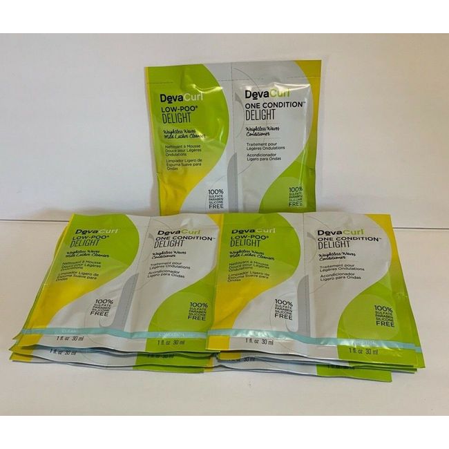 DevaCurl Delight One Condition Conditioner & Low-Poo 1 oz Each (20 Packets)