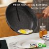 Nonstick Cookware Set 3-Piece Induction Compatible Non Stick Skillets with Lid