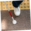 FRCOLOR Hook Walking Tip Cane Rolling Assistive Tip White Blind Cane Rolling Ball for Mobility