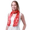 Basic Sense Christmas Scarf Silky Satin Neck Scarves, Gingerbread - Red
