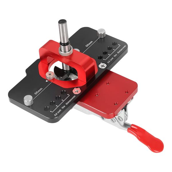 35mm Cabinet Hinge Jig, Concealed Drilling Hole Puncher, Locking Woodworking Drill Guide Locator, Hole Opener Door Hinge Jig