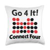 Connect Four Go for It Throw Pillow, 18x18, Multicolor