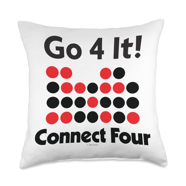 Connect Four Go for It Throw Pillow, 18x18, Multicolor