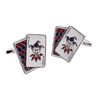 Joker Playing Card Casini Gambling Design Cufflinks, Presented in a Box