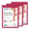 3 Pack Foot Peel Mask,Exfoliating Foot Socks Calluses Remover Dead Skin, Aloe Moisturizing Feet Peeling Mask for Dry Skin,Cracked Heels,Foot SPA Socks for Women and Men (Rose)