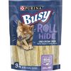 Purina Busy Rawhide Small/Medium Breed Dog Bones, Rollhide - 9 ct. Pouch