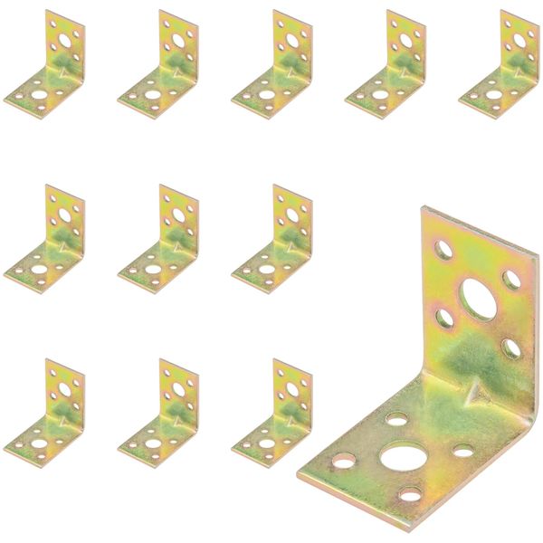 12 PCS Metal Corner Braces,L-Shaped Right Angle Brackets