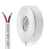 inShareplus 22AWG 2 Core 5M PVC Tinned Copper Wire, 5V/12V/24V Compatible, White