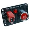 Red Control Panel Start Switch 12V DC SCI Carbon Fibre Ignition Push Racing