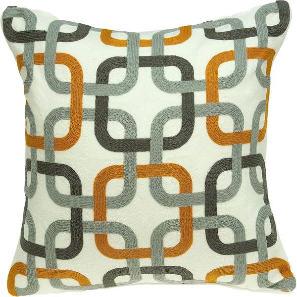 HomeStock Visions Boxer Grey and Orange Throw Pillow