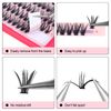 Cluster Eyelash Extensions (0.07D Curl 40D, 11mm)
