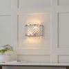 Endon 2 LIGHT WALL BRACKET IN CHROME WITH CRYSTAL BEADS