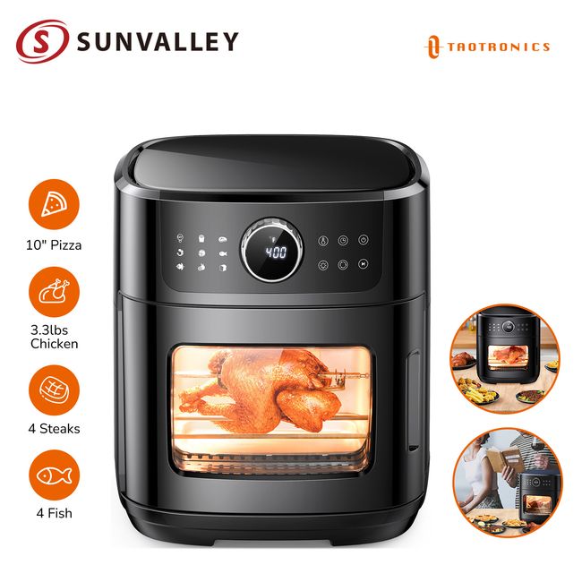TaoTronics 13QT Electric Fryers Oven 1700W Air Fryer 9 in 1 Air Fryer