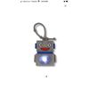 Hand Sanitizer Case Holder Keychain Silver Robot Lights Up