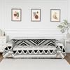 Sectional Couch Cover Black Boho Geometric Sofa Covers for Sectional Sofa L Shap