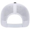 OTTO 6 Panel Low Profile Contrast Vertical Mesh Back Cap - Ch.Gry/Blk/Wht