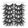 Molain Multi-layered Lashes False Eyelashes Dramatic 25MM Faux Mink Lashes Pack 5 Pairs Wispy Long Thick Fluffy Strip Eye Lashes (style#24)
