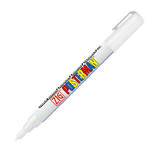 Zig Posterman White Chalkboard Marker Pen 1mm Tip - White (Single Pen) PMA-20